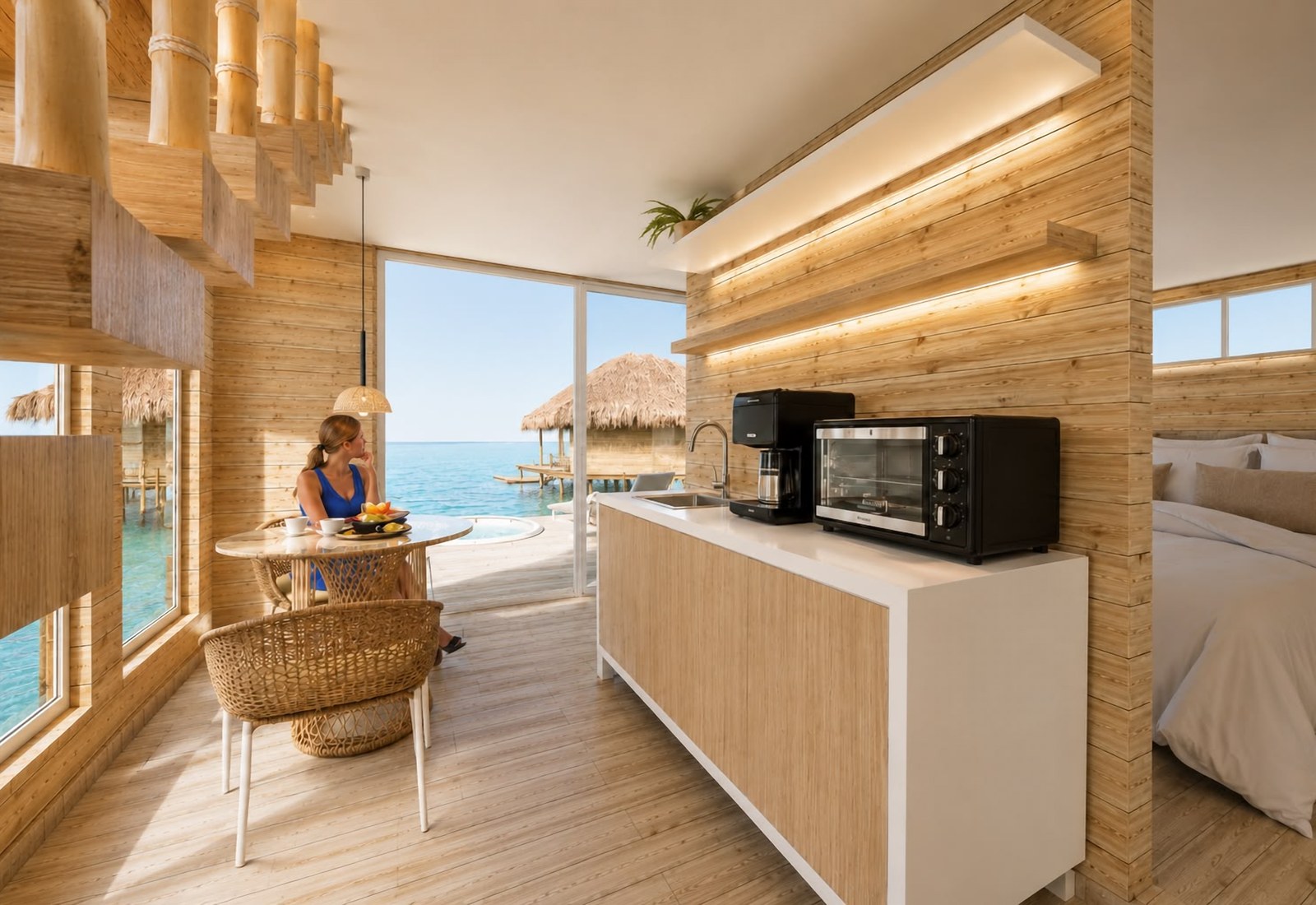 Desayuno frente al mar en AquaLodge