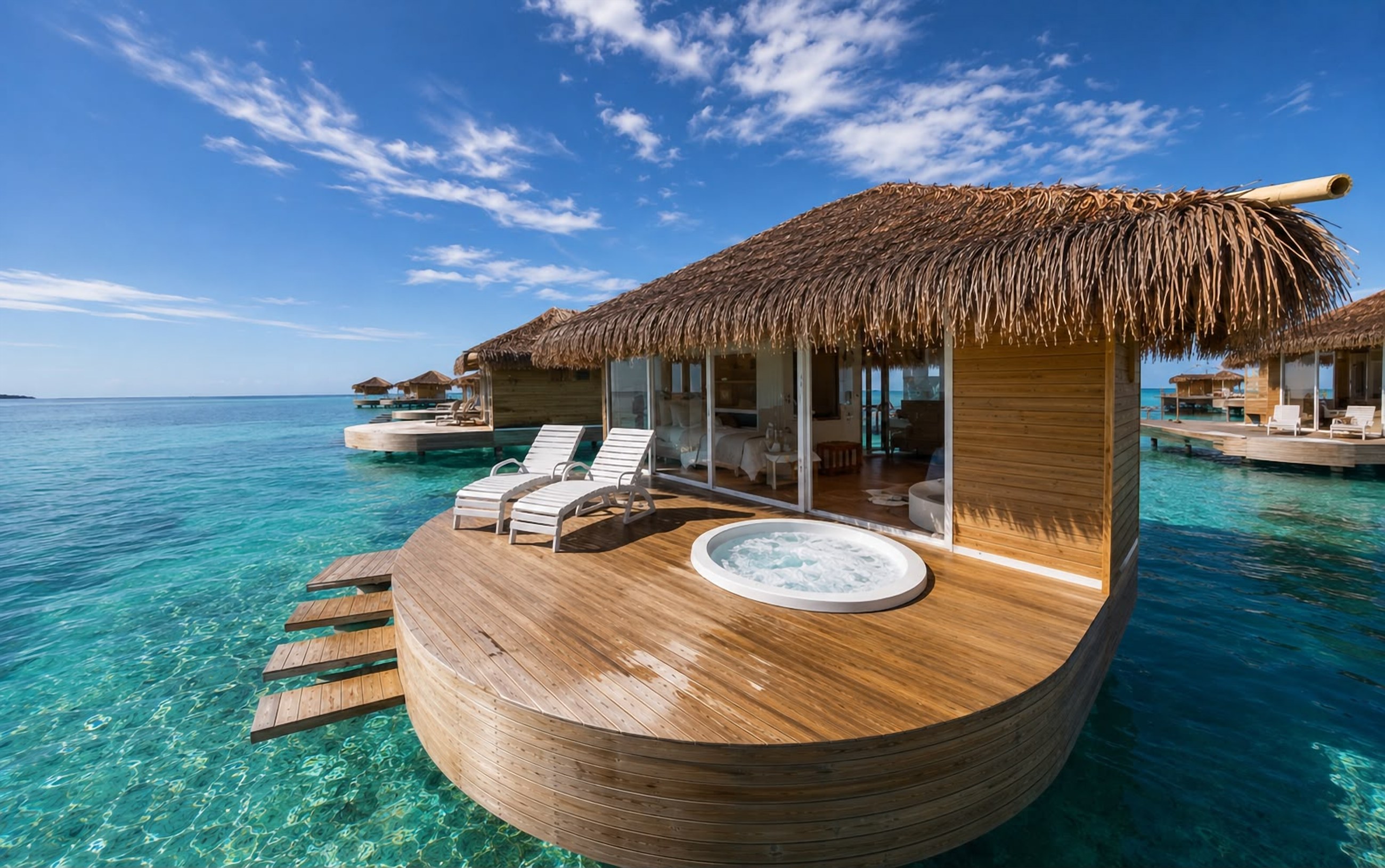 Suite-bungalow sobre el mar con jacuzzi en la terraza — AQUALODGE Tumbes